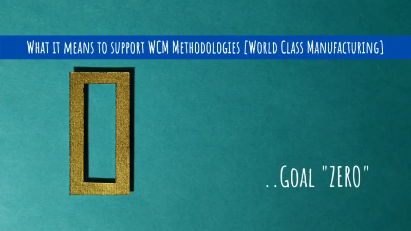 What it means to support WCM Methodologies [World Class Manufacturing]