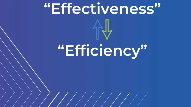 “Effectiveness” e “Efficiency”